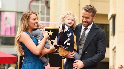 Blake Lively and Ryan Reynolds with their daughters 