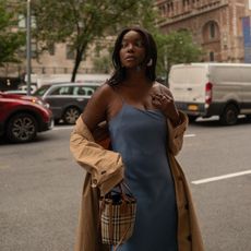 Woman outside during the fall season