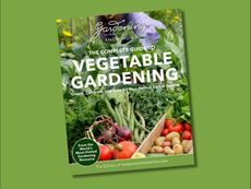 A book cover on a green background. The cover reads: "Gardening Know How - The Complete Guide to Vegetable Gardening: Create, Cultivate, and Care For Your Perfect Edible Garden."