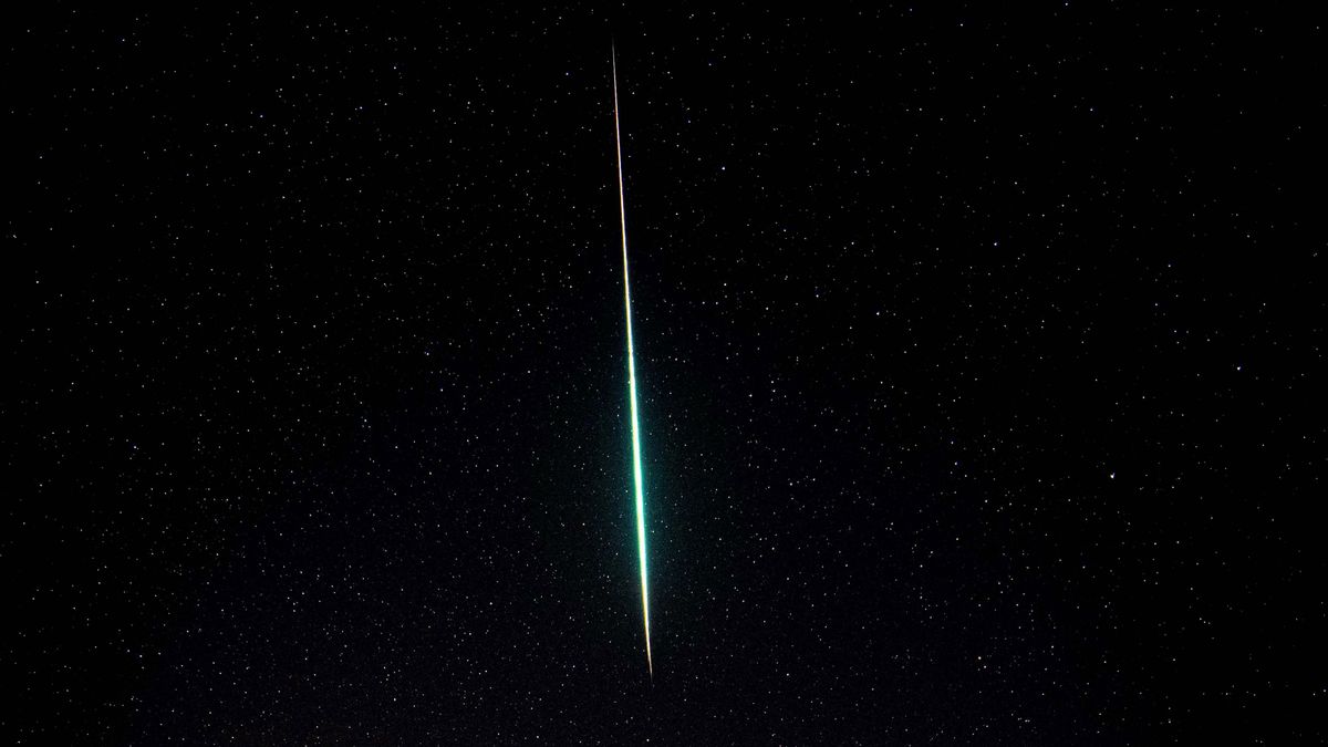 A meteorite falling to Earth 