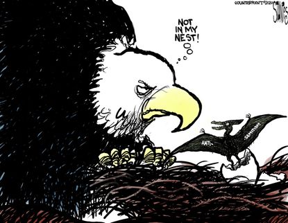 Editorial Cartoon U.S. Anti-semitism Not Welcome In Nest