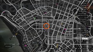 Карта GTA Online Gun Van с указанием местоположения Маленького Сеула