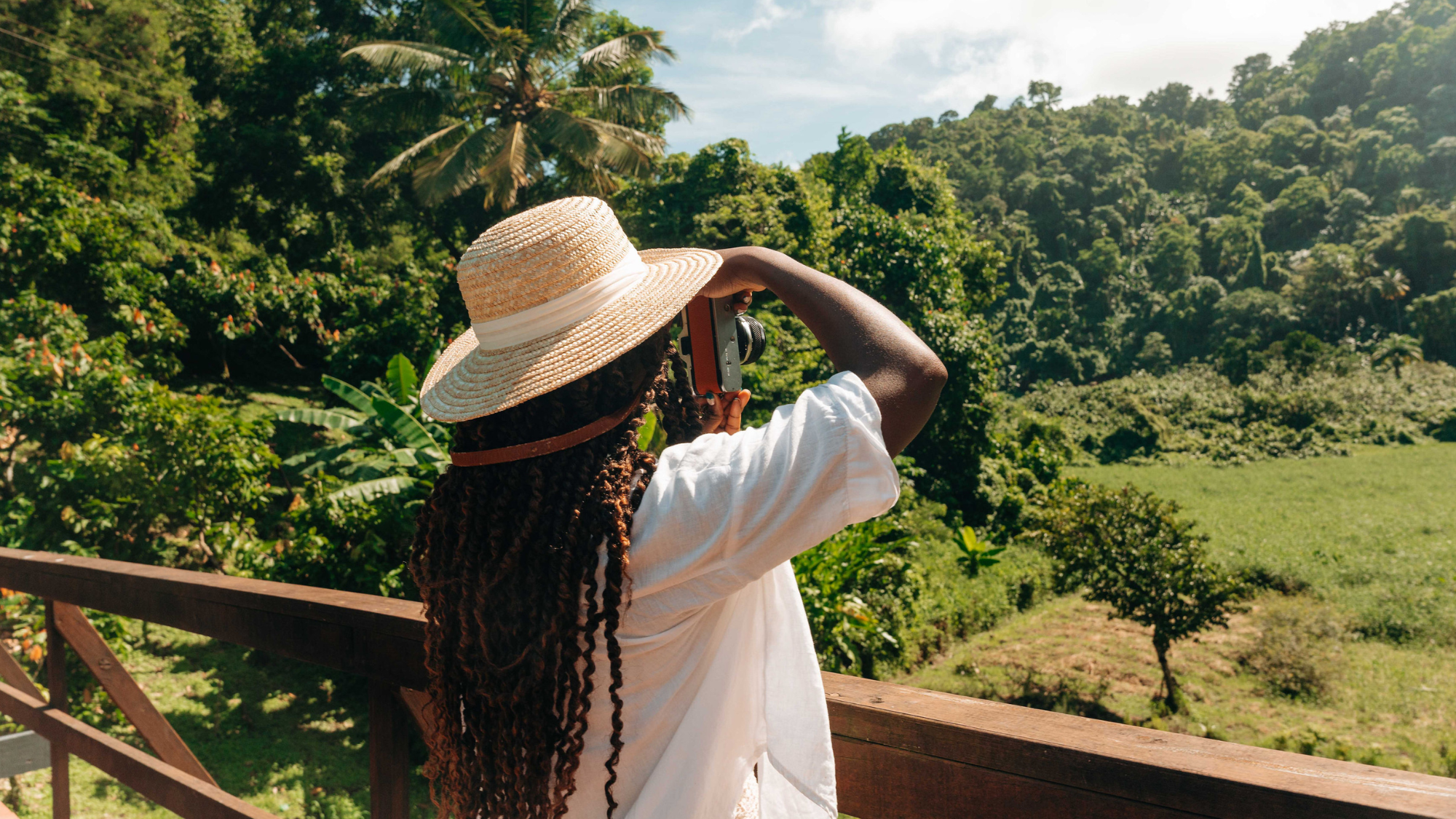 Views over the estate in Saint Lucia.