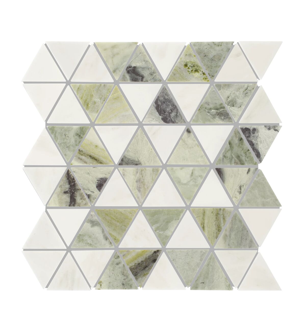 Seaspray Green Triangles Marble Mosaic
