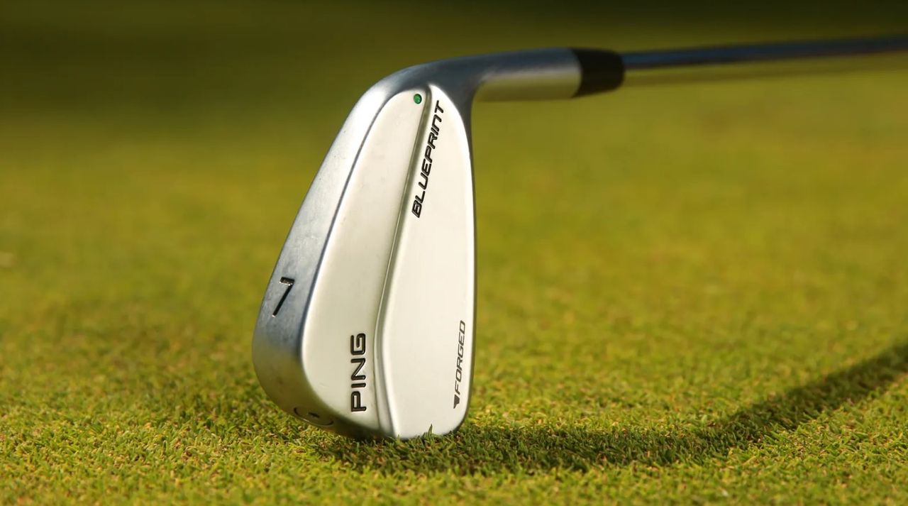 The Ping Blueprint Iron on a green