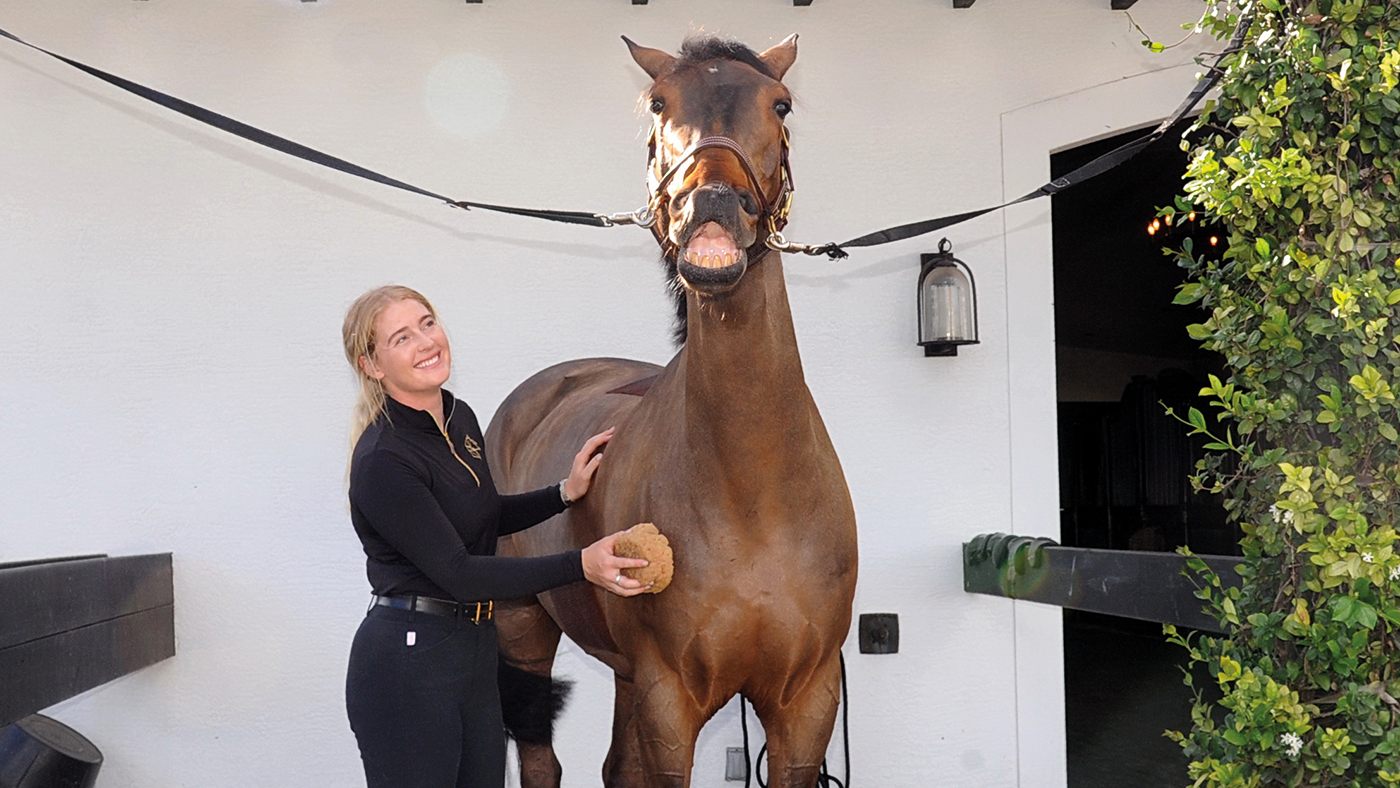 Millioninmind gets cleaned up in an attractive outdoor wash stall
