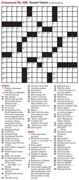 Crossword puzzle