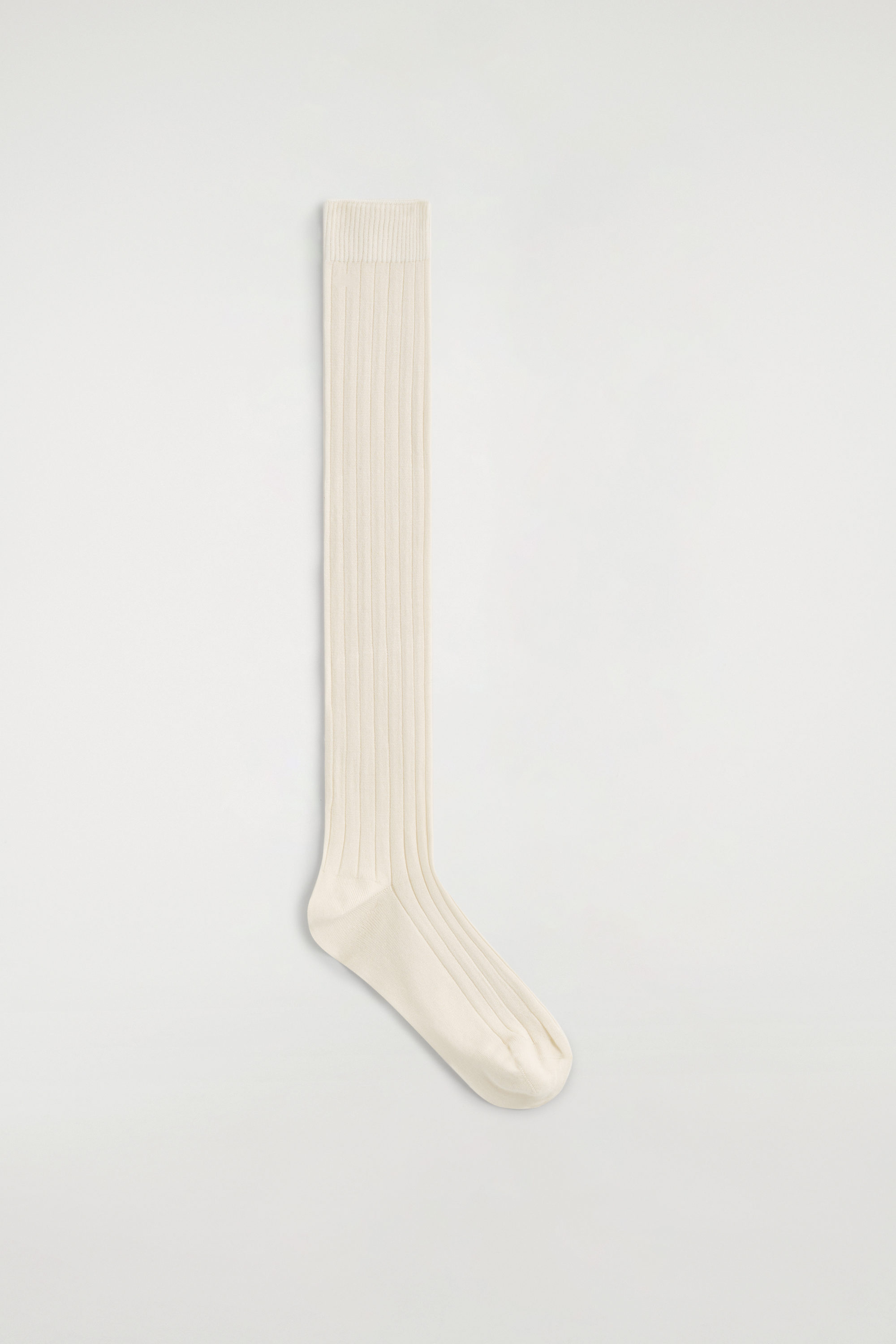 Ribbed Silk Knee Socks