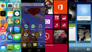 iOS7 vs Android Jelly Bean vs Windows Phone 8 vs BB10