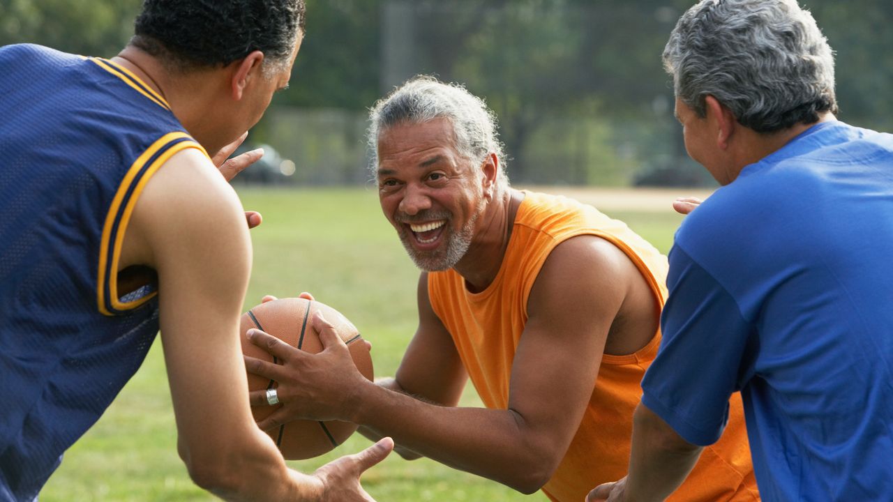 Men exercising to lose weight