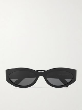 Monochrome Cat-Eye-Sonnenbrille aus Acetat