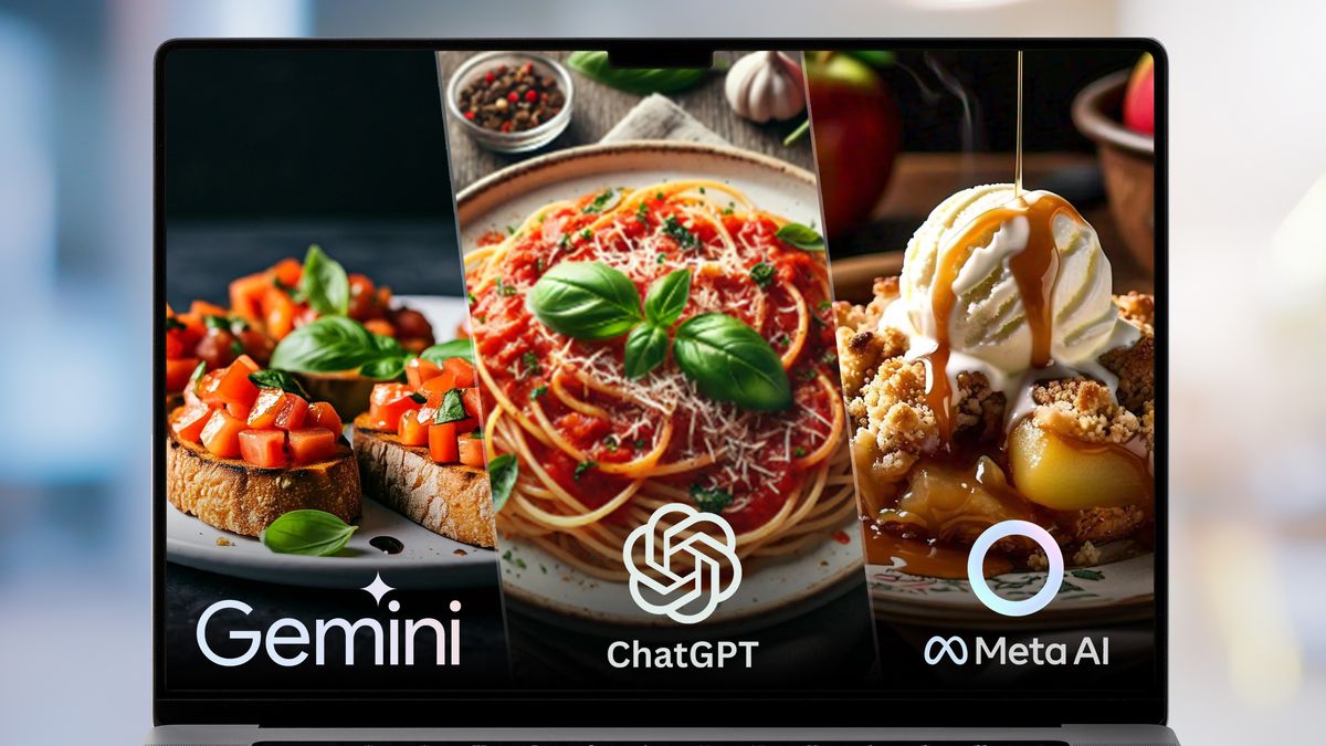 Gemini's vs. ChatGPT vs. Meta AI — here's the one that generates the best images of a 3-course meal