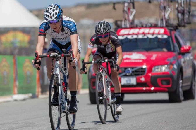 Jacquelyn Crowell takes the stage win and overall race just ahead of Flavia Oliveira in the final stage of the Sea Otter Classic stage race.