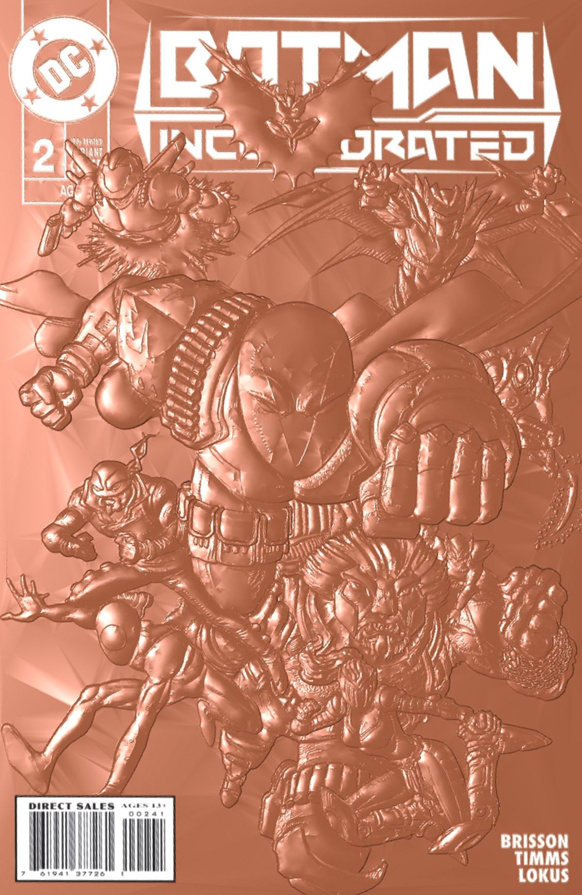 Batman Incorporated #2 '90s embossed cover