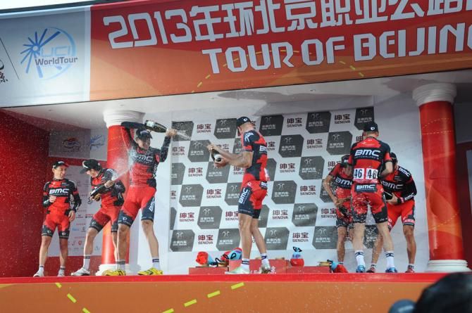 BMC celebrates the team classification