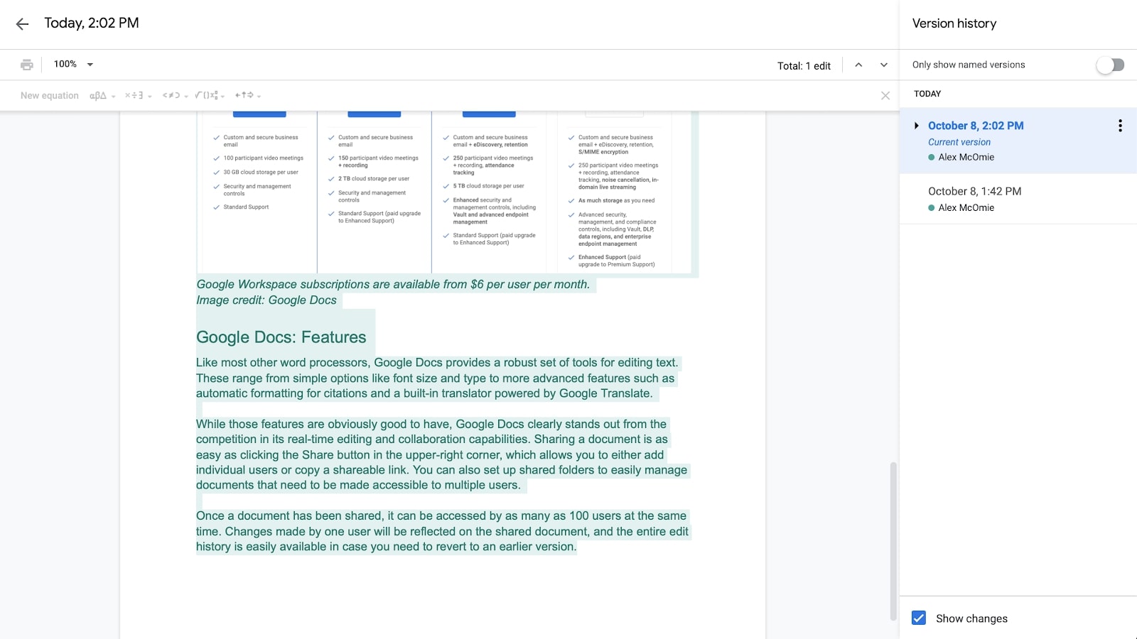 Google Docs review TechRadar