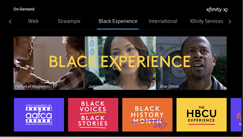 Xfinity Black Experience. 