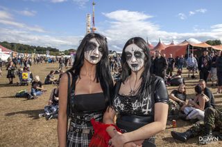 Two festival goers at Bloodstock
