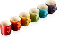 Le Creuset Stoneware Rainbow Coffee Mugs: Was £85.00, Now £63.75 | Save 25%