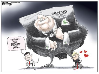 Political Cartoon U.S. Obamacare Ryancare Health care Trump Rich