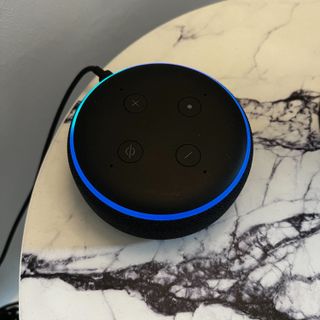 Amazon Echo Dot on a table