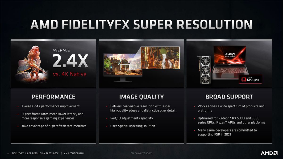 AMD FidelityFX Super Resolution slide deck