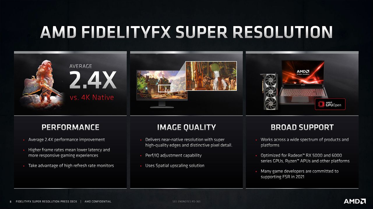 AMD FidelityFX Super Resolution slide deck