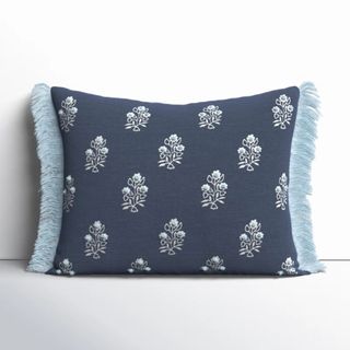 Leigha Fringed Cotton Throw Pillow