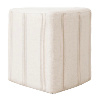 A striped ottoman