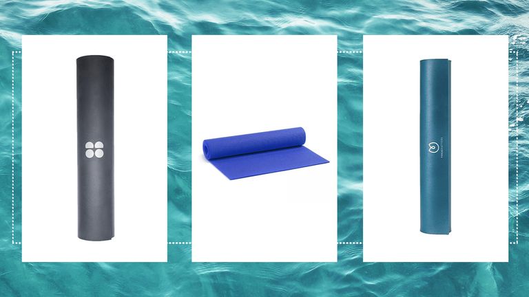 images of three of w&h's best yoga mats picks on a water background
