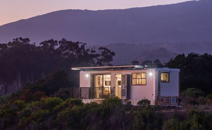 Living Vehicle travel trailer, designed to be a permanent but mobile home