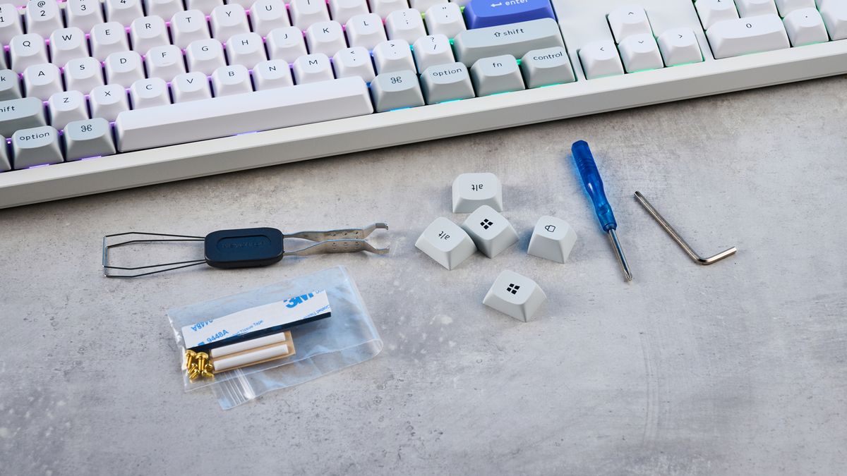 A Keychron Q6 HE 8K wired gaming keyboard with Hall Effect switches