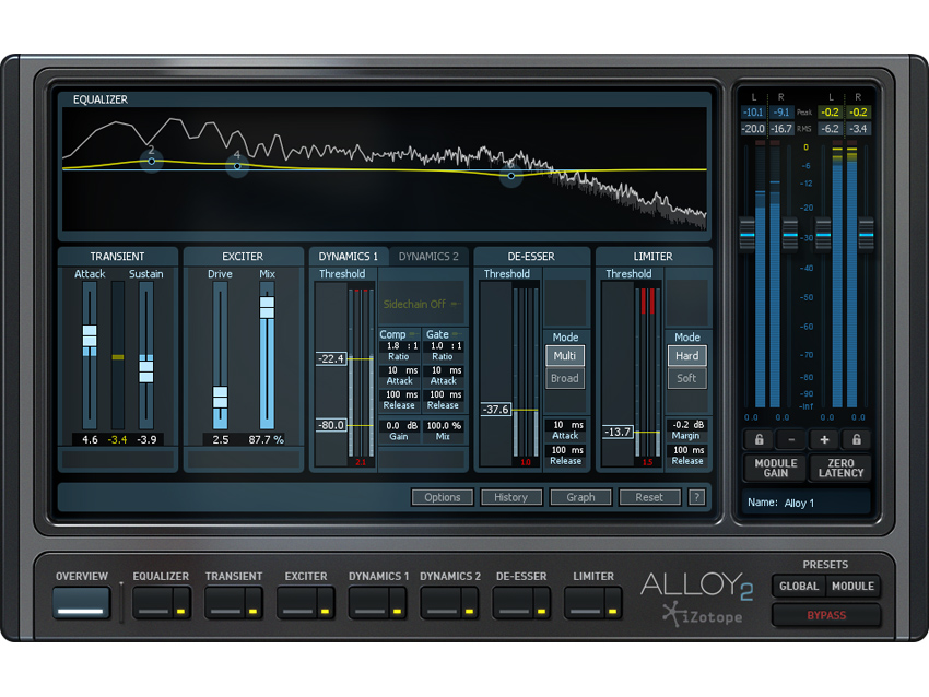 iZotope Alloy 2 features six mixing tools.