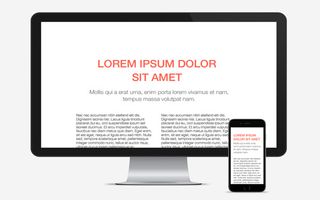 Lorem ipsum on monitor and mobile devices