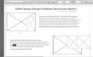 A simple wireframe in UXPin App