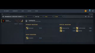 Filtering by item type, element, rarity and location
