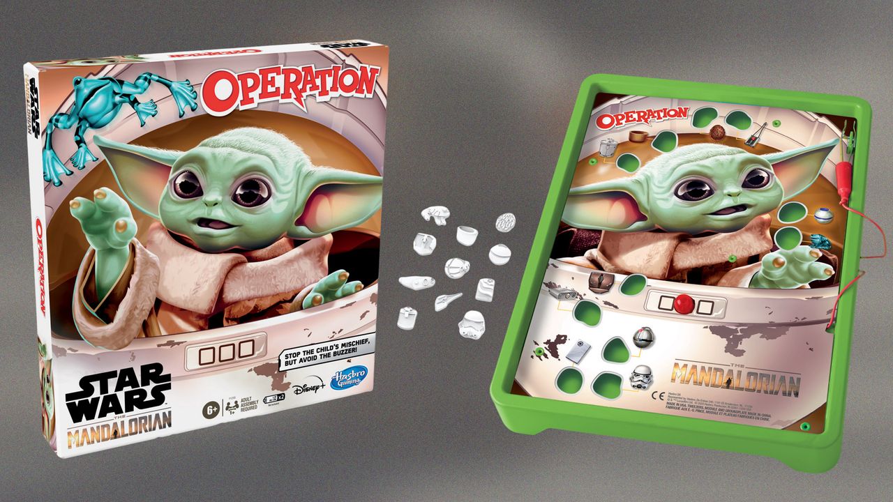 The new "Operation" game from Hasbro features "The Child," better known as "Baby Yoda."