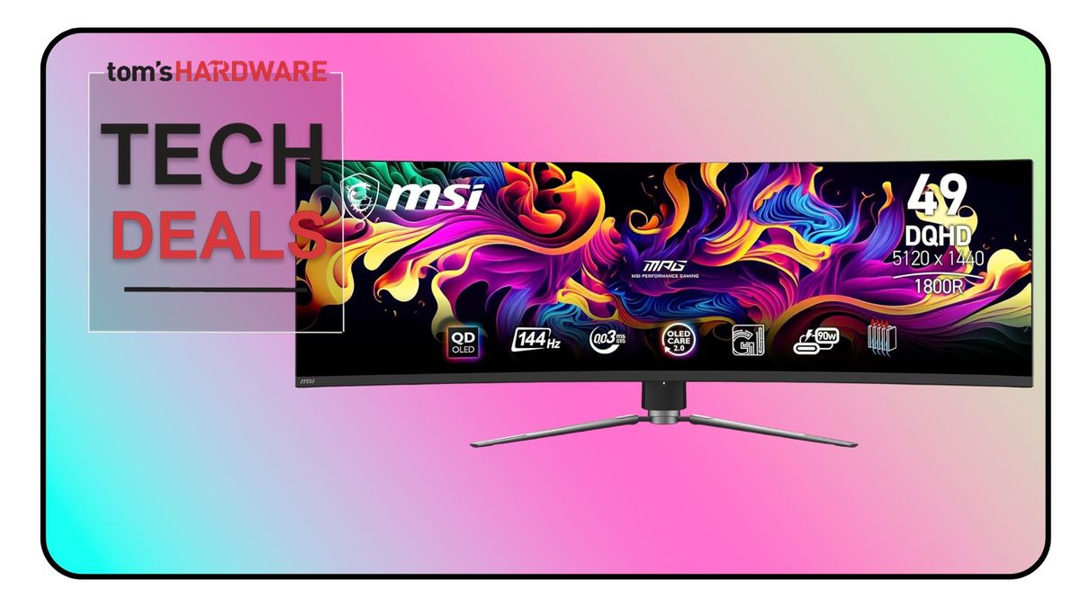 Grab a 49-inch OLED ultrawide monitor at Amazon UK for less than £700 — MSI MPG 491CQP drops to lowest-ever price
