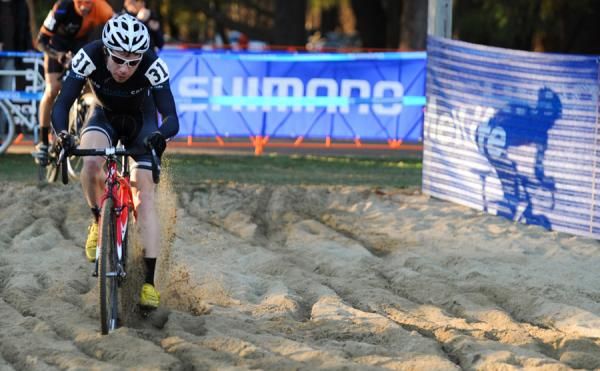 Greg Whitney powers through the sand.