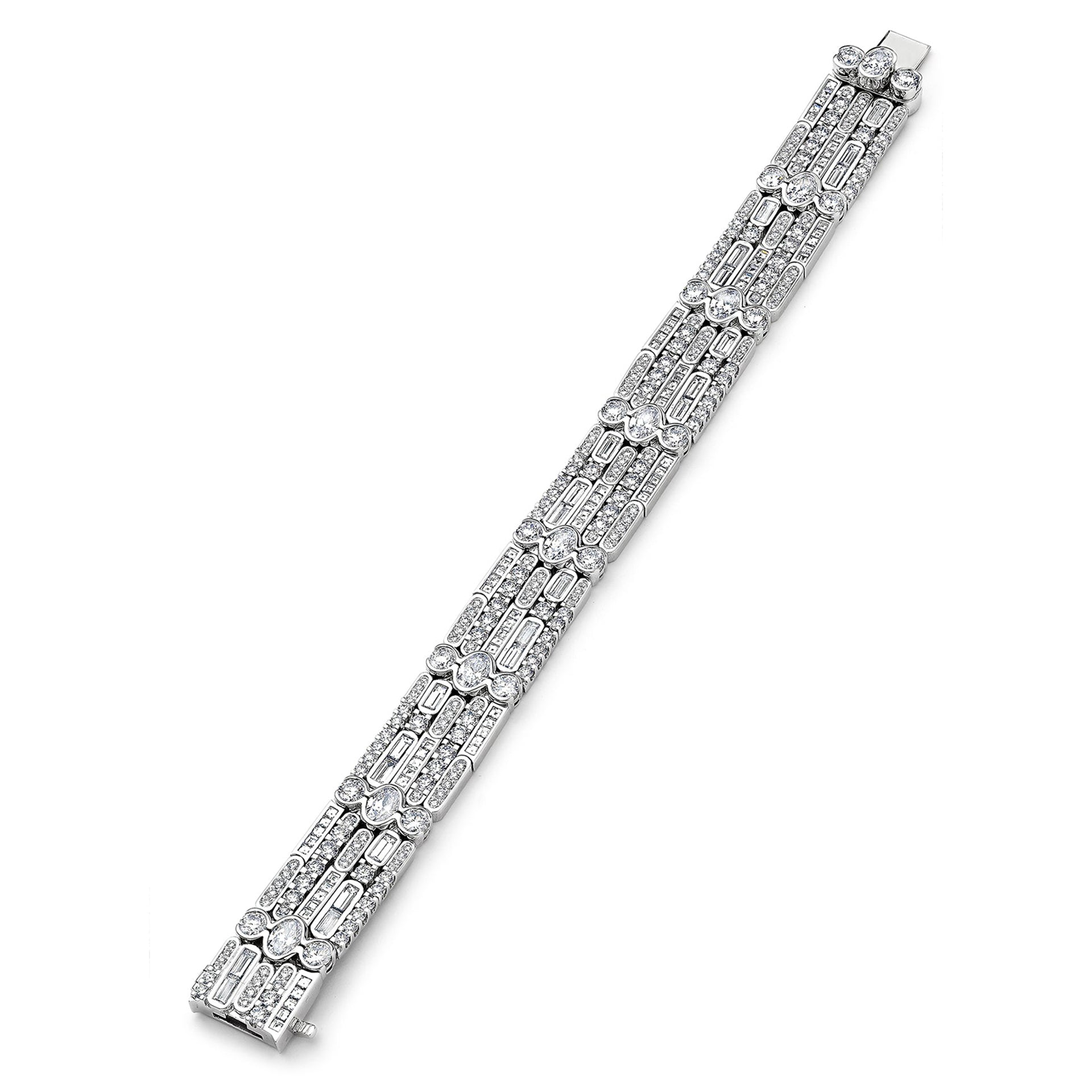 Play of Light Platinum Diamond Bracelet