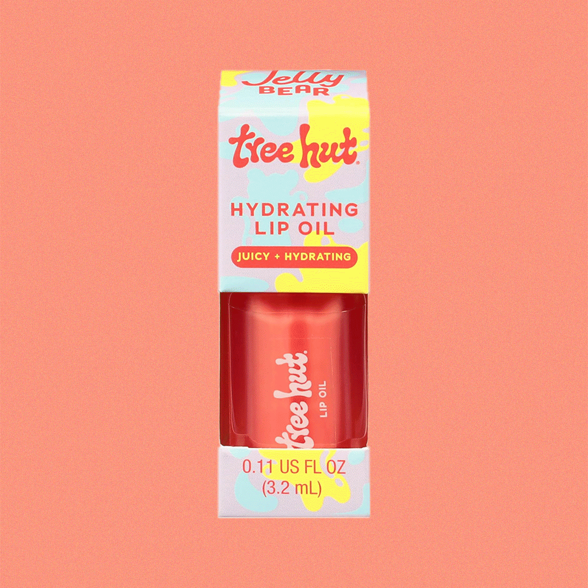 Tree Hut's Raspberry Fizz Hydraglow Body Lotion, Jelly Bear, Hydrating Lip Oil, Vanilla Mini Best Sellers Kit