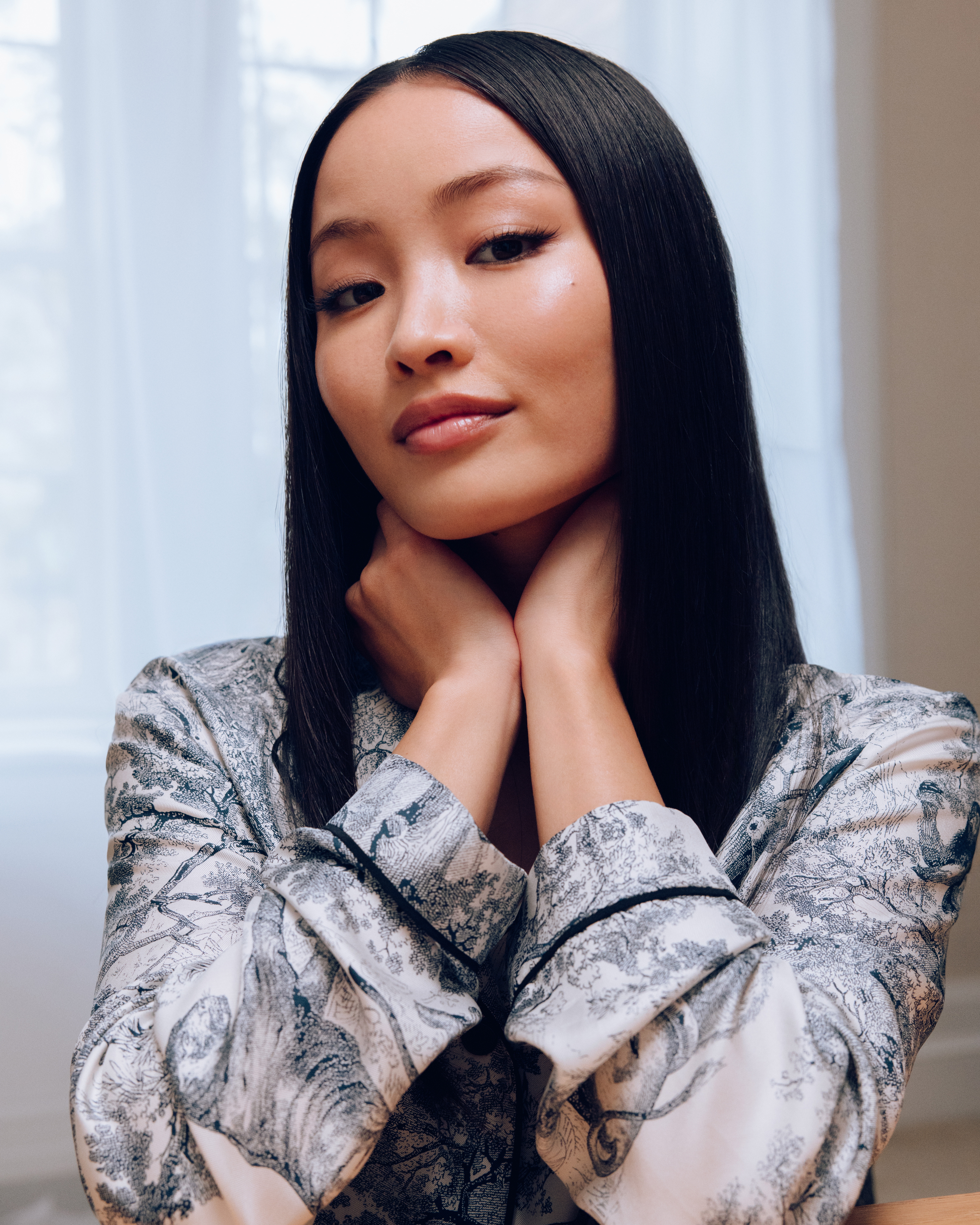 Anna Sawai getting ready for the 2025 Met Gala wearing Dior and Cartier