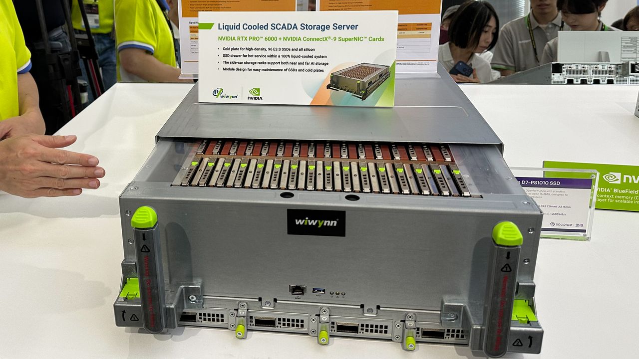 Nvidia's high-speed AI data center storage servers break cover, touting