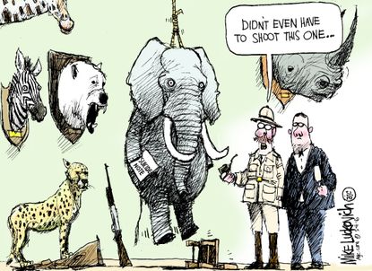 Political Cartoon U.S. GOP Suicide