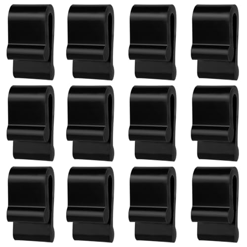 Gosknor 12pcs Dutch Oven Lid Protector Clips, Silicone, Black, Round, Oval, Accessory