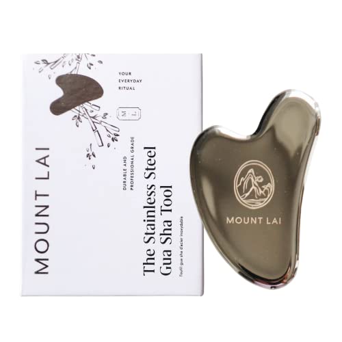 Mount Lai Stainless Steel Gua Sha Facial Tools – Face & Body Guasha Tools for Self-Care, Massager for Sculpting, Muscle Tension Relief & Puffiness Reduction