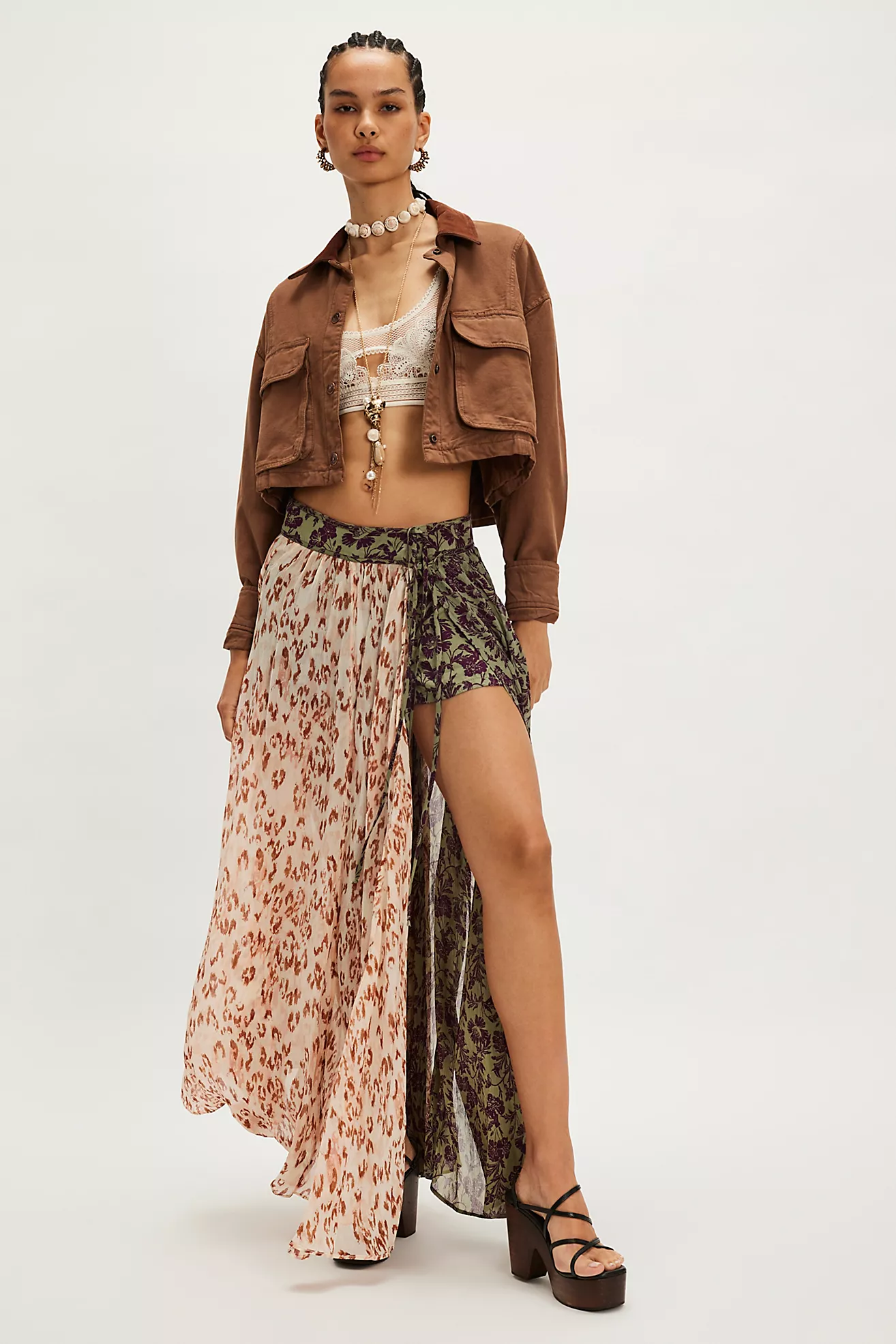 Oasis Printed Maxi Skort