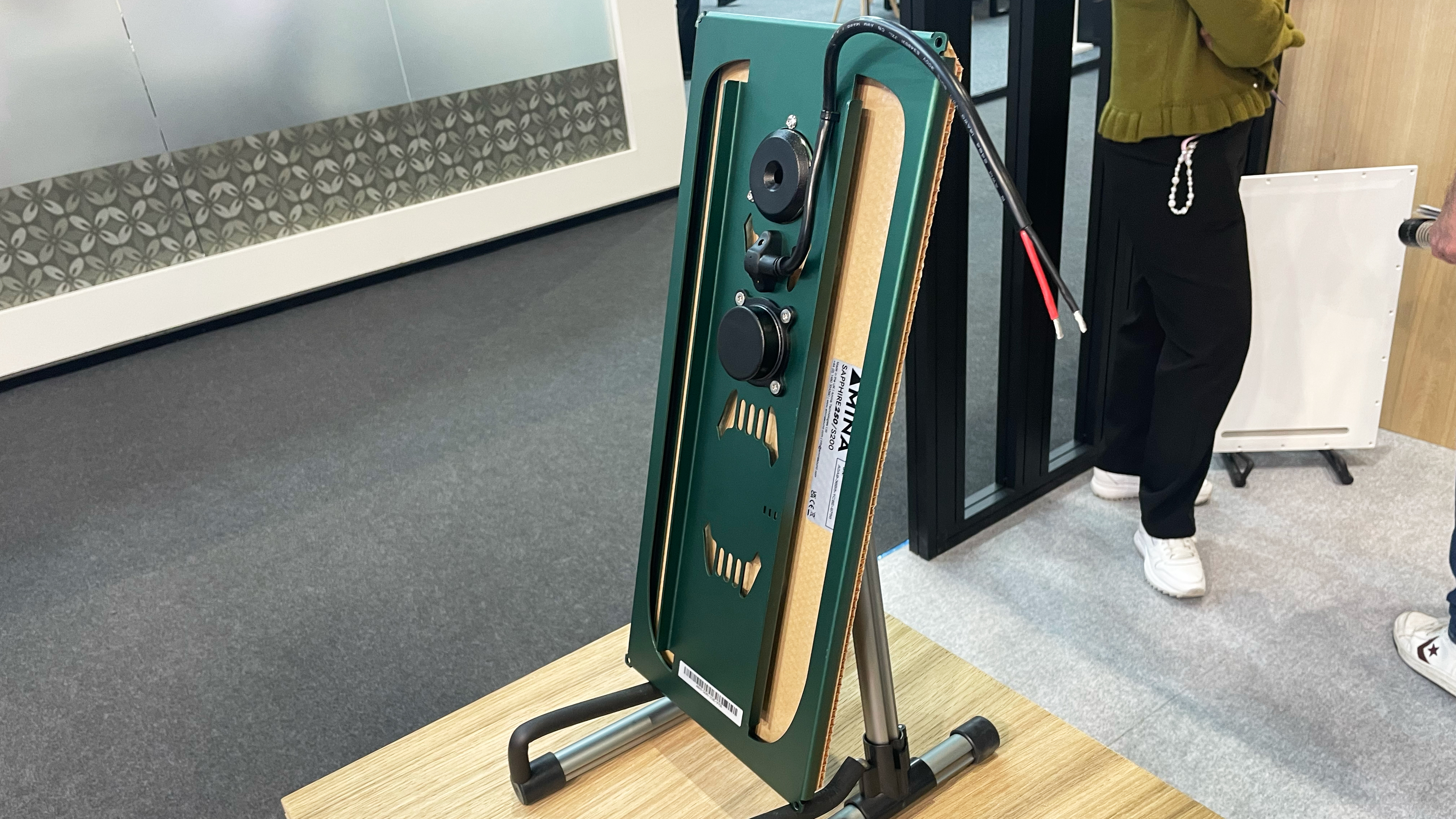 The Amina Sapphire in-wall speaker, at the ISE 2026 trade show