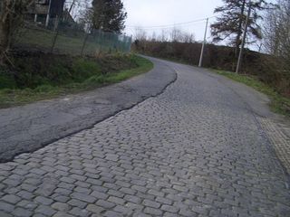 The Eikenberg's surface is dotted with asphalt patches but that's where the fans will be standing!