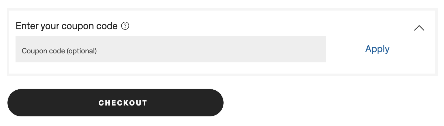 Screenshot showing where to enter a discount code on Bose's website